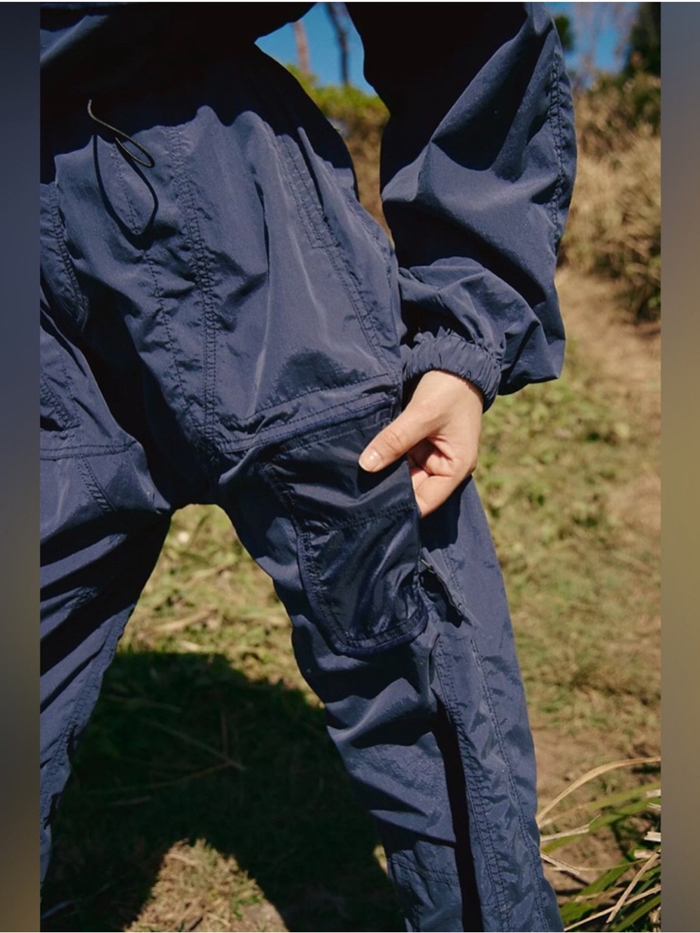 ✨NEW!✨ FREE PEOPLE Movement Heritage Boiler Suit Jumper in Midnight Navy Blue XS - Picture 5 of 10